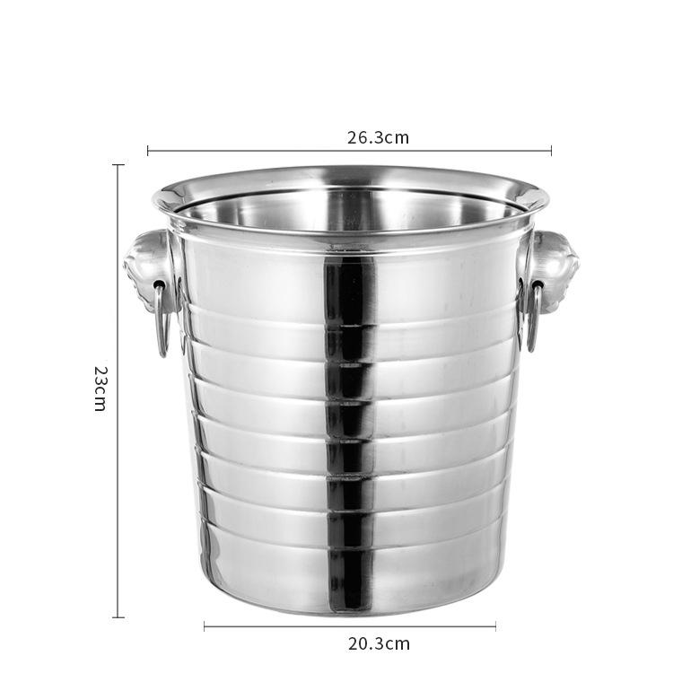 Edelstahl-Eiskübel, Wein- und Bierkühler, tragbarer Eiskühler, Champagner, Whisky, Eiswürfelbereiter für KTV-Bar, Party-Container
