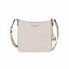 MK Jet Set Travel Bolsa Transversal Monograma Couro Sintético Pequena Bolsas Femininas Baunilha-Branco Creme-Branco 35S4GTVC5B-278