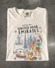 UAE Dubai Retro Travel Souvenir T-Shirt, Burj Khalifa Desert, Comfort Colors Shirt