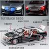 1:24 Mercedes Benz Maybach S600 Luxury Limousine Alloy Car Model Diecast Metal Toy Desktop Display Collectible Ornament Holiday