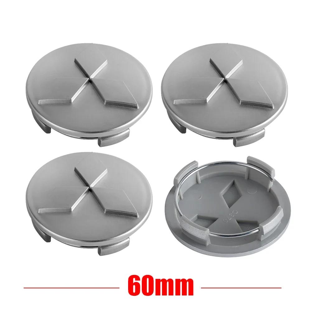 60mm Car Hub Cap Wheel Center Emblem Cap for Mitsubishi Lancer 10 Xpander Pajero 4 Montero V73 Triton Evolution Evo Eclipse