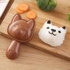 1Set Cute Cartoon Sushi Mold Cat Dog Bear Rabbit Panda Rice Embossing Molds Bento Decoration Cutter Onigiri Maker Molds