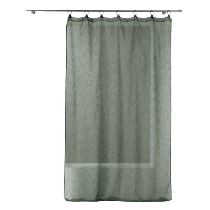 Panneau a anneaux voile tisse 140 x 240 cm Linke kaki