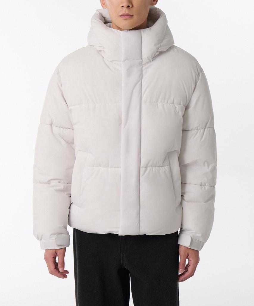 Musinsa Standard Daily Puffer Hooded Short Padded Jacket [Dusty Cream]