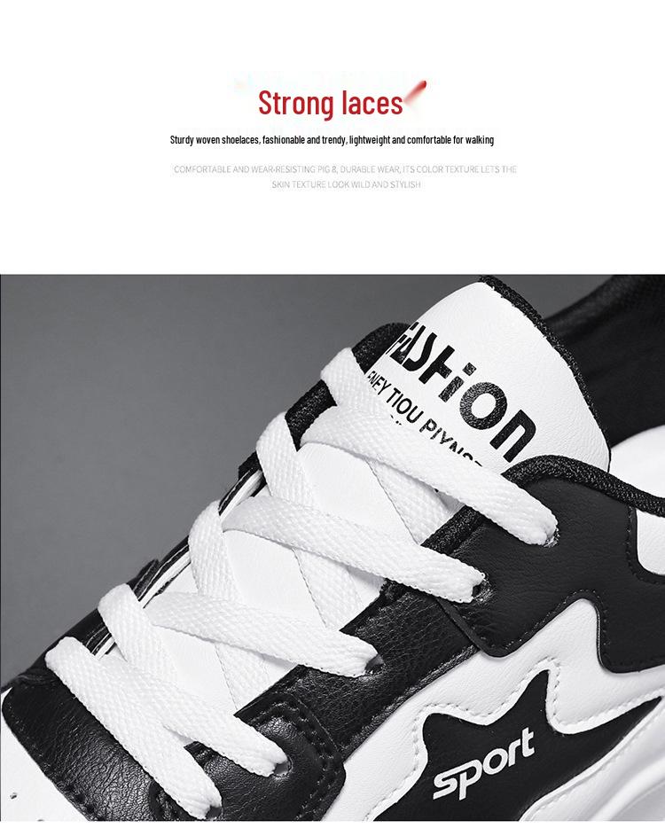 Herren 2025 Herbst Weiße Atmungsaktive Sneakers mit dicker Sohle - Trendige Lässige Skate- und Modeschuhe