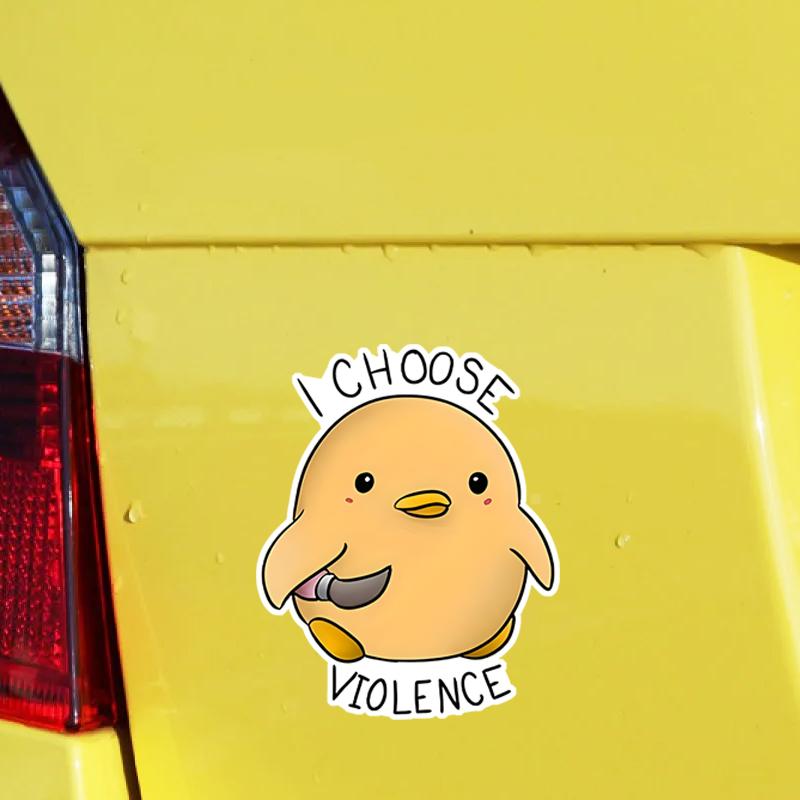 DS46#12x15cm I Choose Violence Car Stickers Waterproof Vinyl Decal Car External Accessories