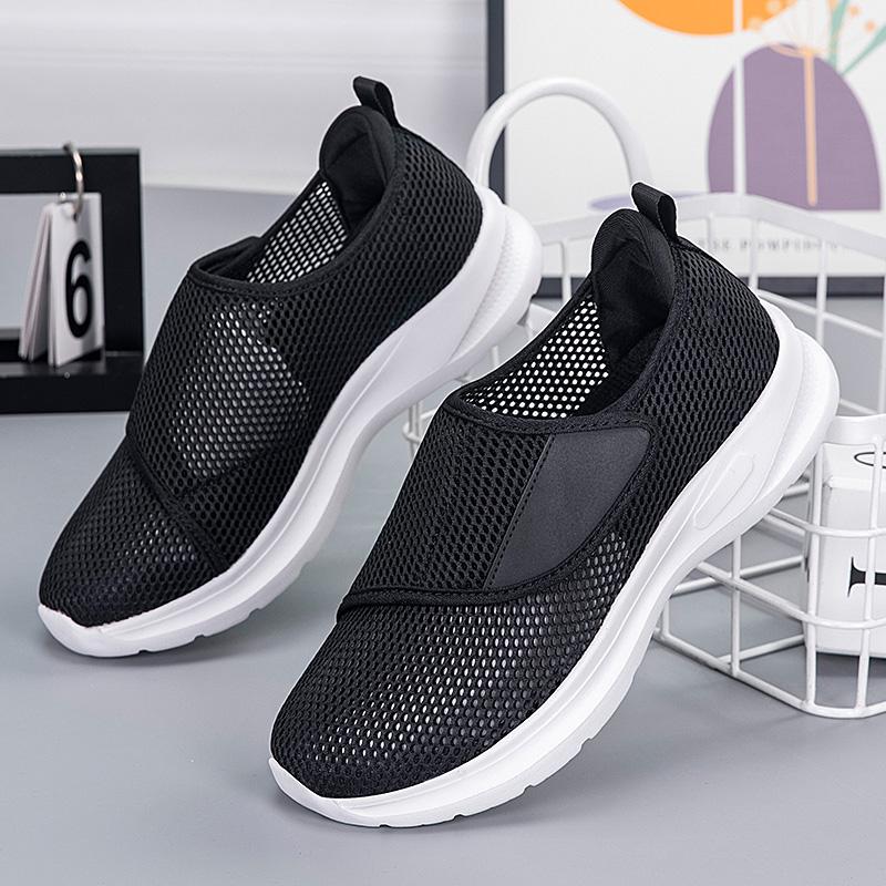 Fashion Men Casual Shoes Thumb Eversion Adjusting Soft Comfortable Diabetic Man Shoes Loose fitting Big Size Hollowing Out Elderly Shoes