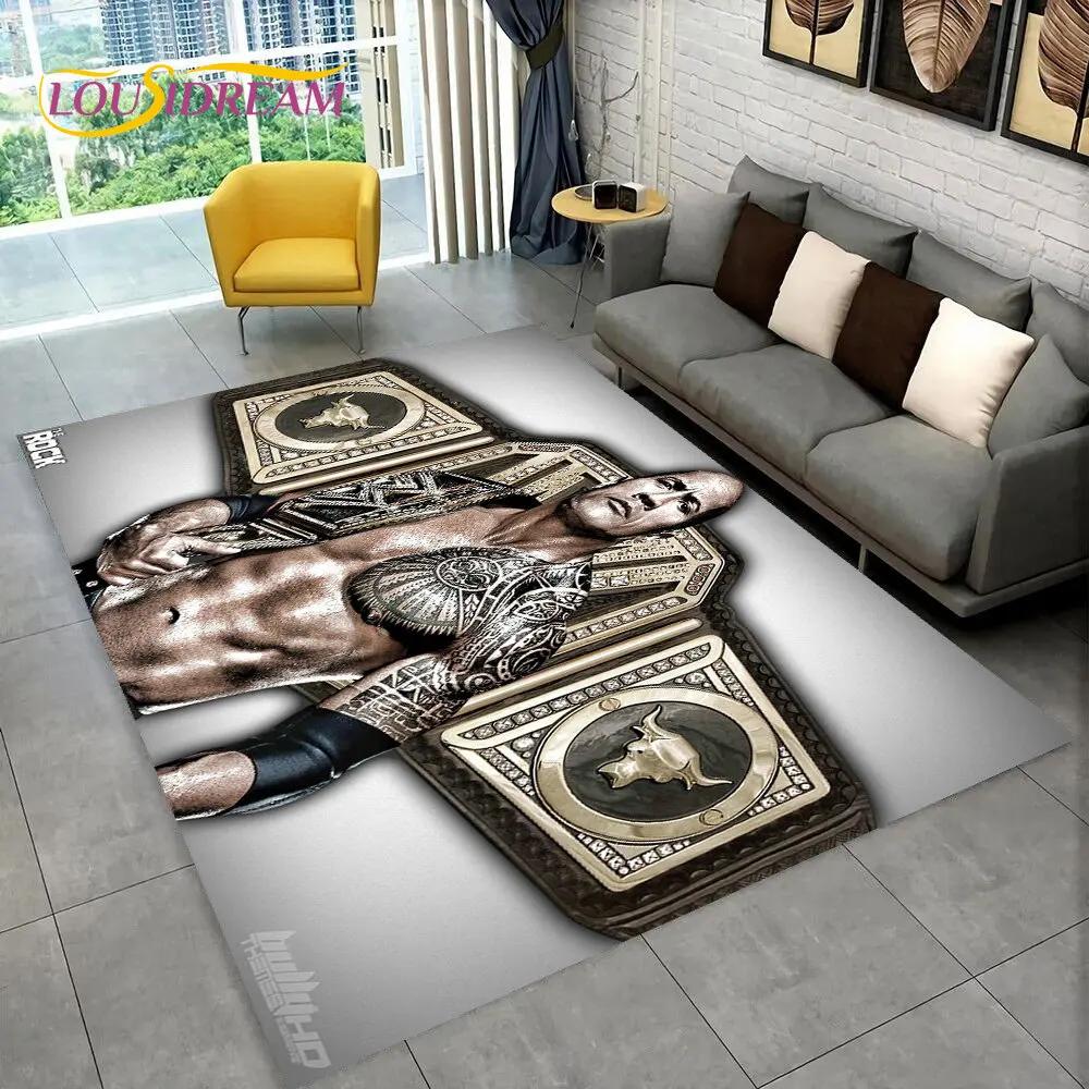 

HD The Rock Dwayne Johnson Area Rug,Carpet Rug for Living Room Bedroom Sofa Doormat Decoration, Kids Play Non-slip Floor Mat 3D 40x60cm(15x23in)