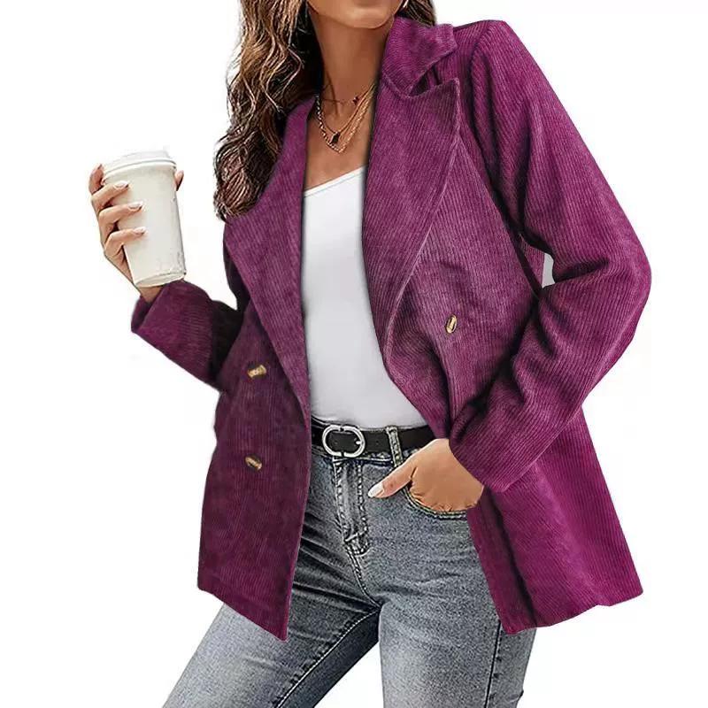 Women's Tops, Autumn and Winter Jackets, Solid Color Suits, Button-down Jackets