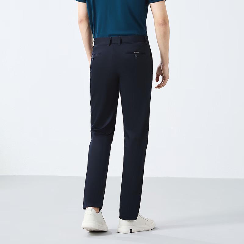 

Qipai Men s Bamboo Fiber Straight Leg Business Casual Trousers 30