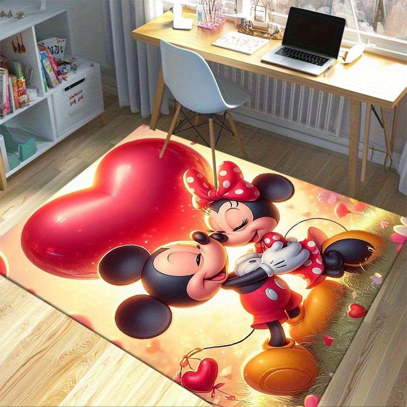 1pc,"Mickey & Minnie Mouse Romantic Valentine's Day Home Decor Rug - Perfect for Living Room, Office Desk Mat, Outdoor Carpet Gift Idea"H067