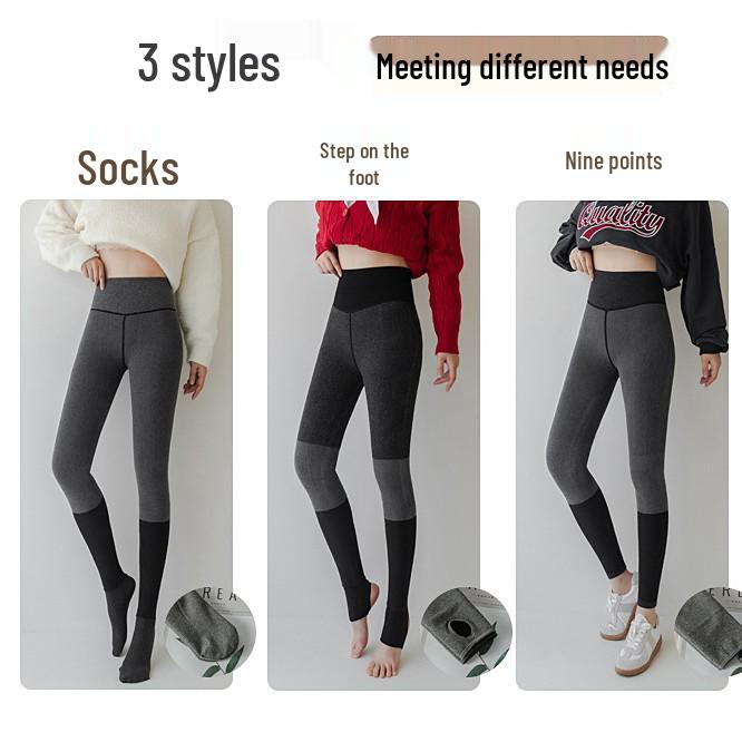 

Хлопковые леггинсы с высокой посадкой и флисовой подкладкой для похудения, утолщенные для тепла осенью и зимой, идеально подходят для йоги и повседневной носки. Petite (140-156cm)