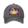 Axolotls Perfect Axolotl Saying Cute Axolotl Kawaii Denim Fabric Cap Casual Baseball Caps Adjustable Hat Unisex Baseball Hats