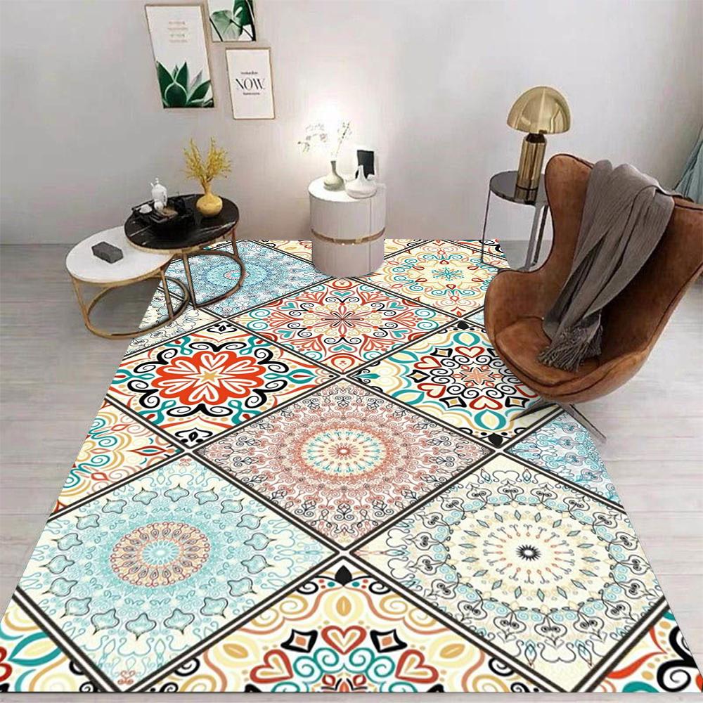 Simple Carpet Cartoon Living Room Bedroom Kitchen Sofa Table Balcony Rug Non-slip Washable Mat Exquisite Home Ornaments