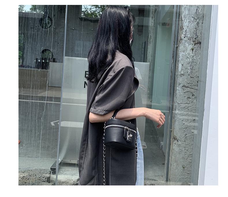 Damen Sommer Macaron Ovale Handtasche: Modische Schulter- & Umhängetasche mit Lychee-Muster