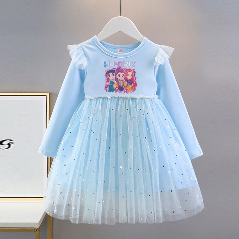 New children's clothing girls' dress spring and autumn children's tutu skirt HUNTR/X princess dress witch hunter skirt