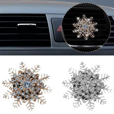 Wasserbohrer Schneeflocke Auto Klimaanlagenauslass Parfümclip Autoparfüm Innenraumzubehör Weihnachtsduft Dekorationen