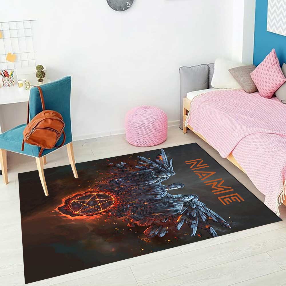Warner (23) Customize your name rug, office chair cushion, home bedroom living room gift.