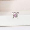 High-end and Niche Earrings Earrings Fashion Titanium Steel Butterfly Pink Heart-shaped Bow Lady Ear Studs  Unique