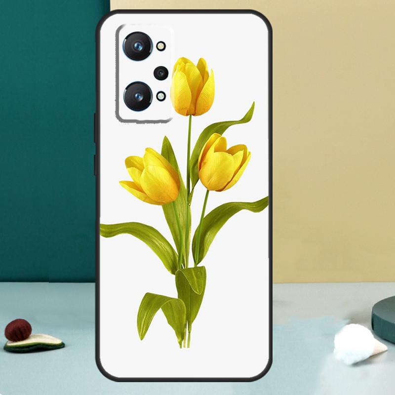 Tulip Flower For Realme 13 12 10 11 14 Pro Plus GT 6 5 6T GT7 Pro C55 C53 C51 C21Y C25S C75 C67 C61 Case