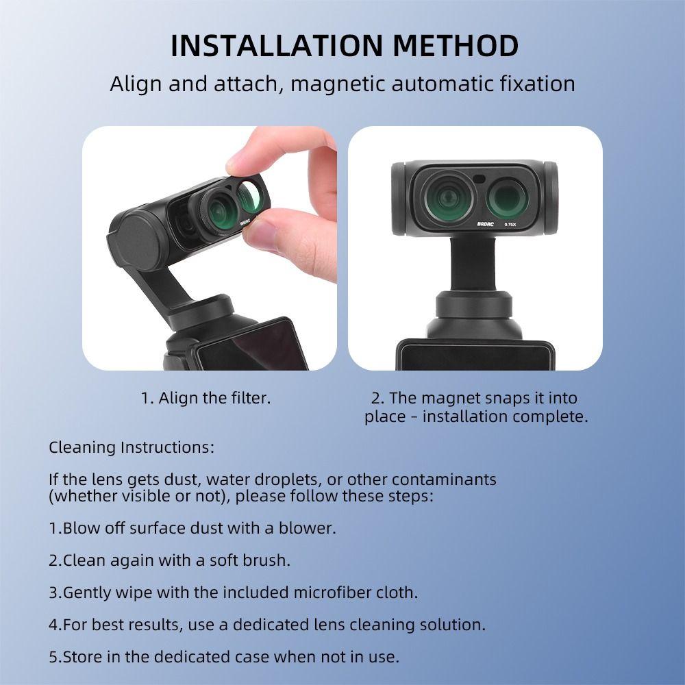 Obiettivo Grandangolare FOV a 115° per Accessori Fotocamera Gimbal Insta360 Luna Ultra
