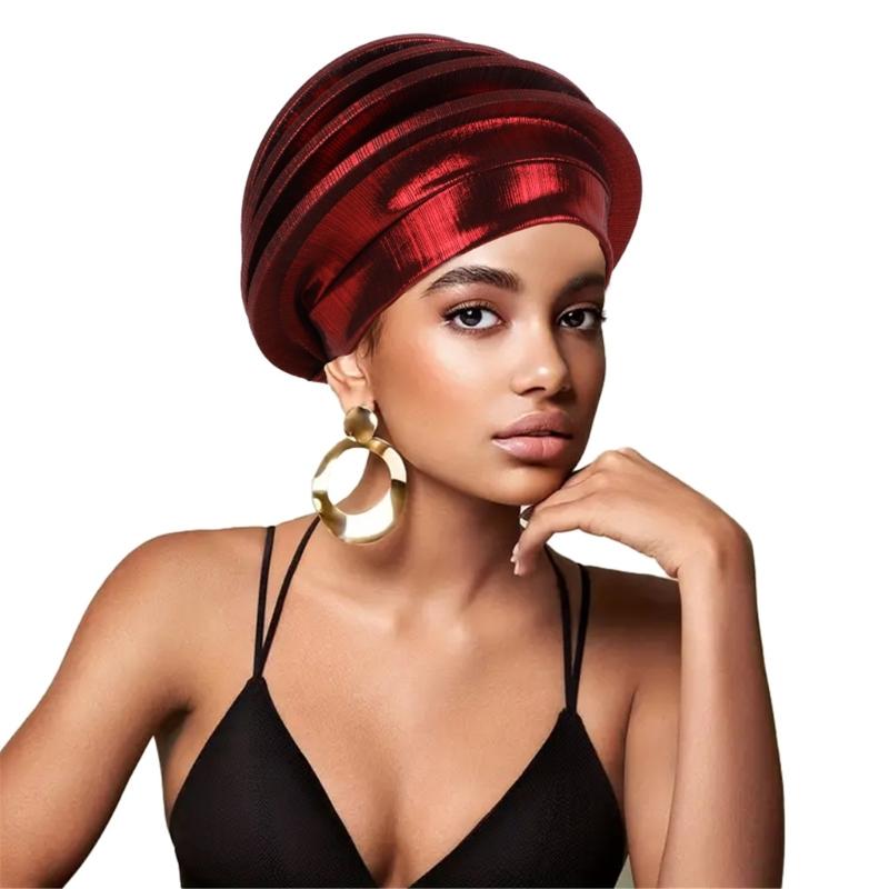 

Мусульманский платок-шапка Дышащая повязка на голову Элегантная повседневная однотонная шапка для мусульманок и мужчин бордовый