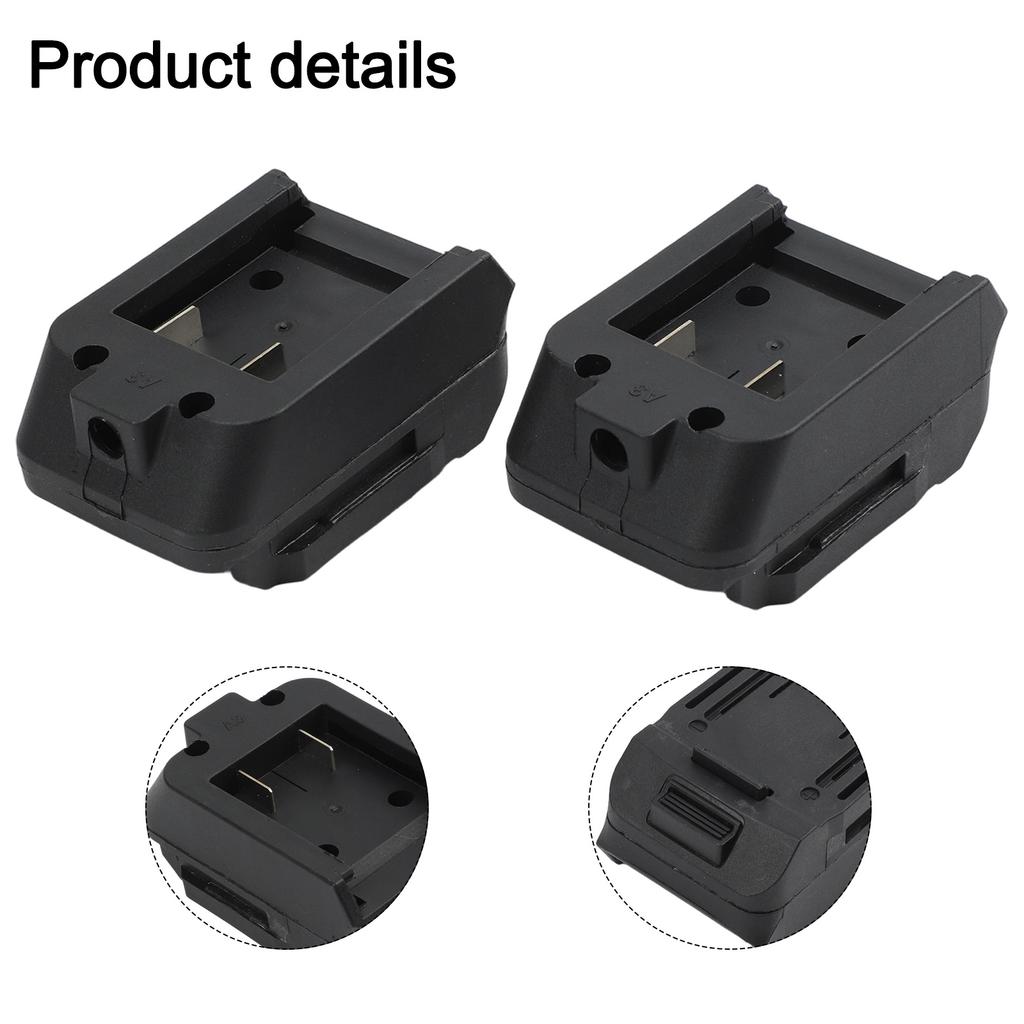 18V Battery Adapter DIY Cable Connector Locks On Battery Plastic Material Black Negative Wire Battery Voltage 18 V