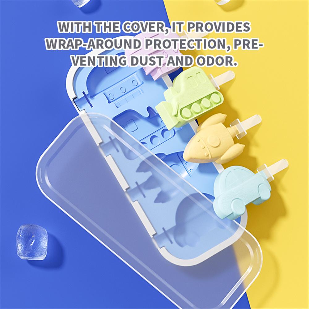 Healthy Many Ship Silicone Ice Cream Mold Easy Popsicle Mold Reusable Ice Cream Bar Pop Molds For DIY Making in Summer