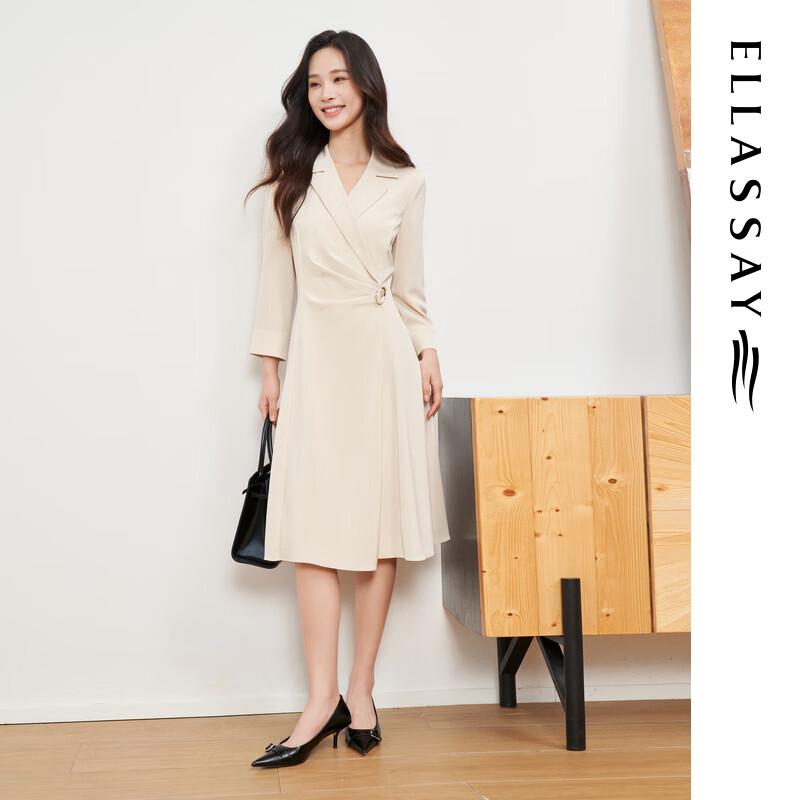 

ELLASSAY Women s 100% Mulberry Silk Pleated Blazer Dress S