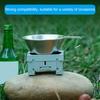 Thickened Camping Stove Solid Fuel Stove for Hiking Camping Picnics Foldable Solid Alcohol Stove with Wind Deflector