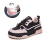 Leather little white shoes women's spring new flat bottom color matching women's shoes fashion casual shoes versatile shoes women's board shoes