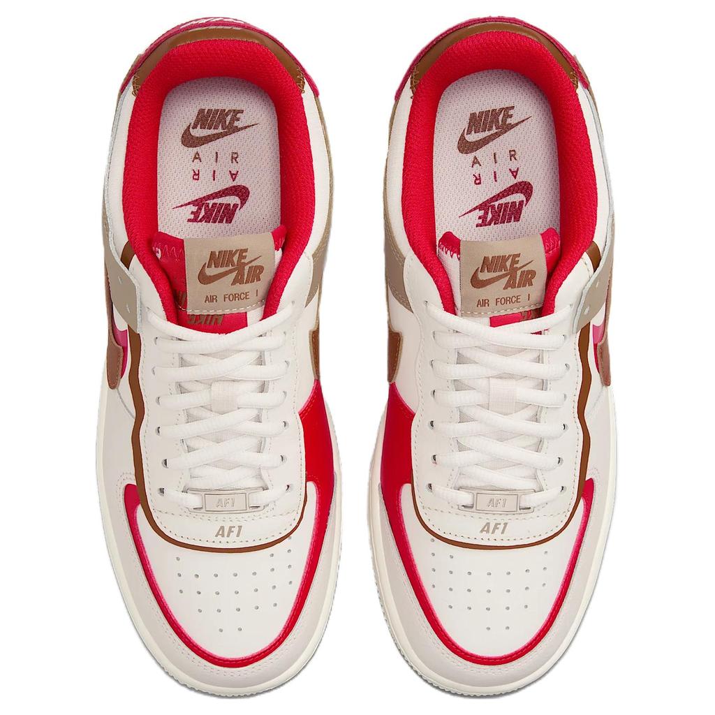 New Nike Air Force 1 Low Shadow Phantom Fire Red Khaki Women's HQ3400-030