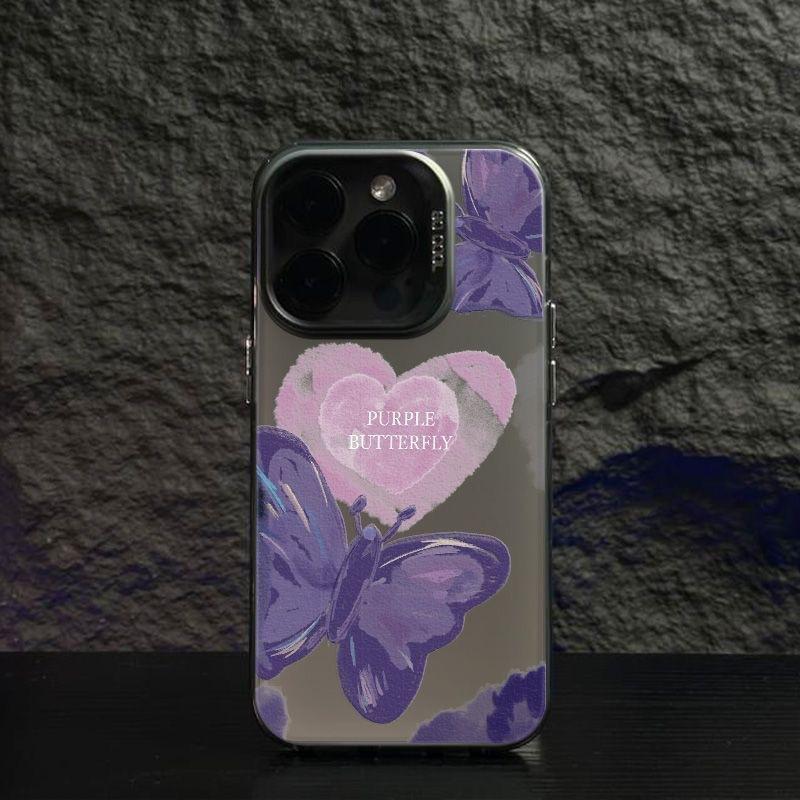 Love butterfly is suitable for Apple 15plus Europe and America 14promax mobile phone case iphone16 fashion 13 trend 12