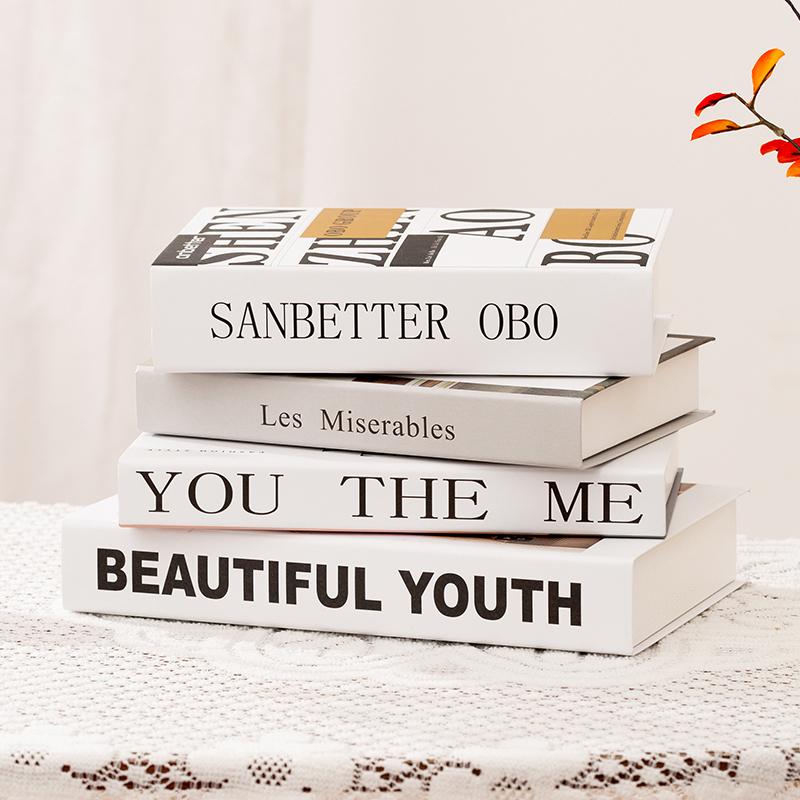 Luxury Fake Book Ornaments: Decorative Books, Simulation Props, English Book Models for High-End Photography