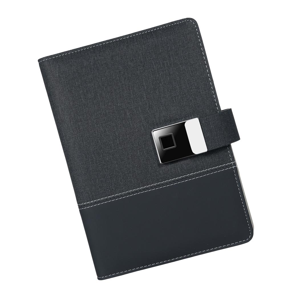A5 Leather Notebook with Fingerprint Lock and 16GB High Speed USB Drive Lined Journal Planner 100 Page 6 Ring Binder 4