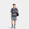 Li Ning CF Striped Comfortable Temperature Control Antibacterial Short Sleeve T-Shirt Men Tops Deep-Iris-Blue ATSV181-2