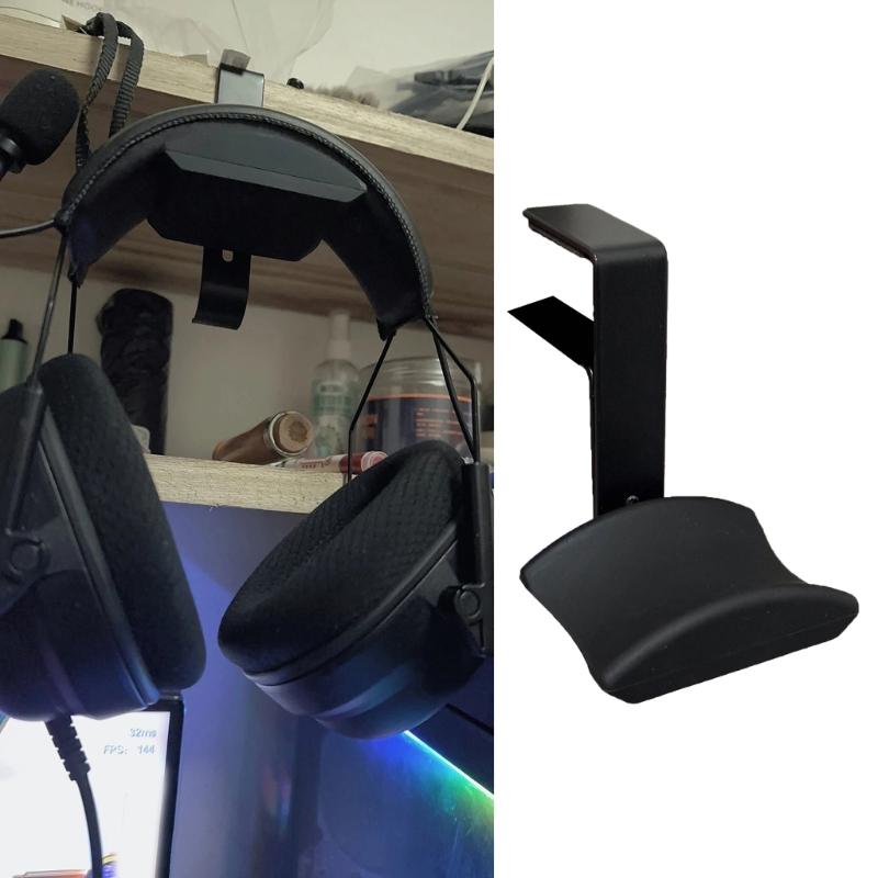 Toolless Adjustable Desk Clamp Headsets Stand For Workspaces Headphone Rack With Secure Grip