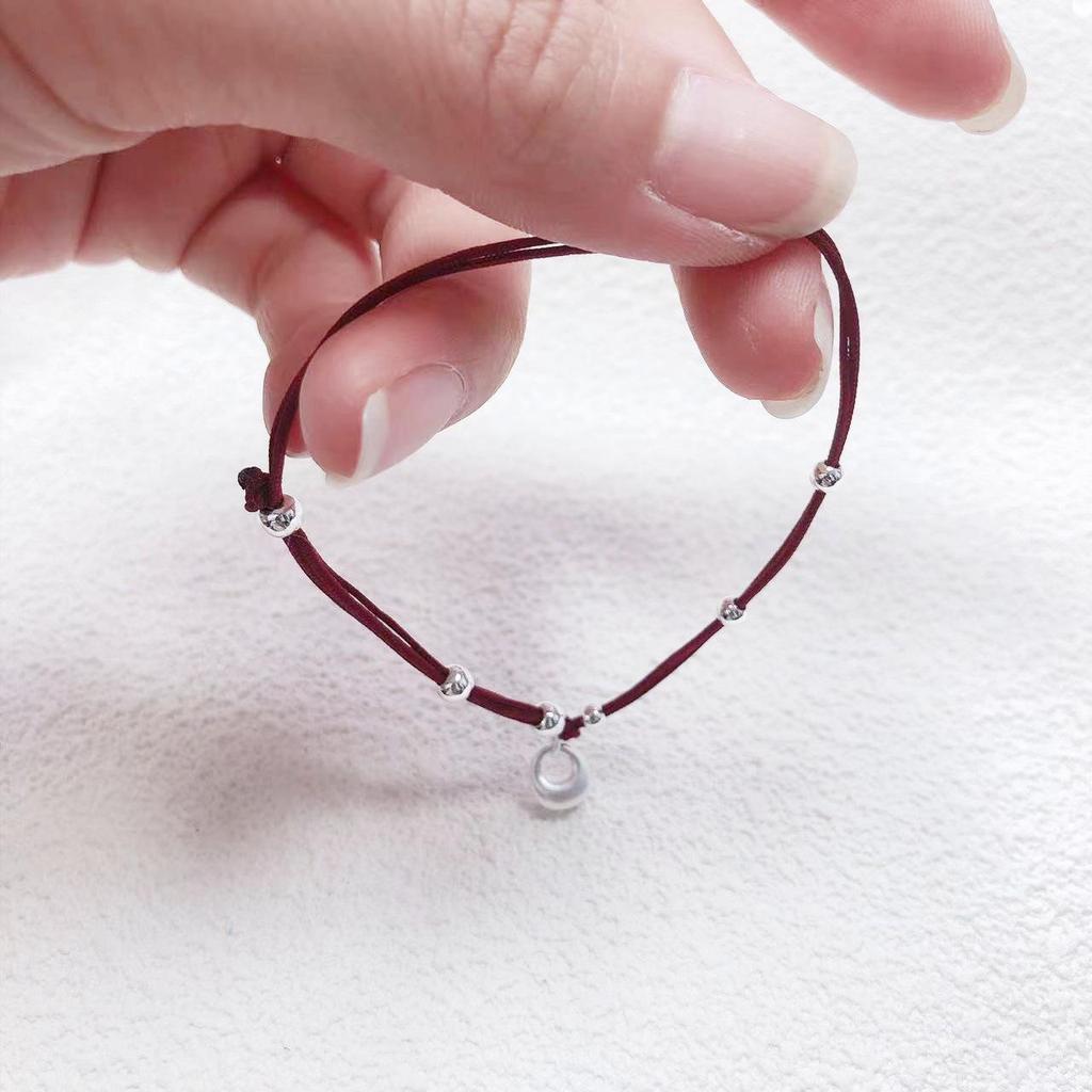 Ancient Style 925 Silver Red Rope Bracelet - Exquisite Light Luxury Gift for Bestie