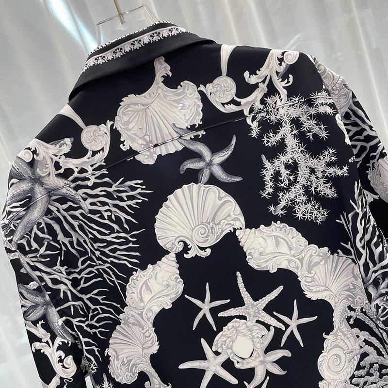 2024 Summer European & American Trend: Men's Casual Digital Print Shirt & Shorts Set