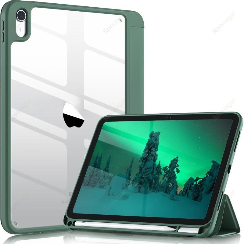 With Pencil Holder Case For iPad (A16) (A19) 11th 12th Gen Air11 13 11 Pro11 12.9 13 Air 3 4 5 10.9 7 8 9th 10.2