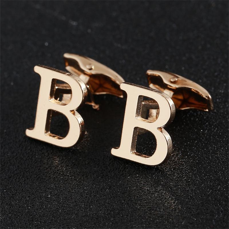 Exklusive goldene Alphabet Manschettenknöpfe für Herren - Elegantes Design für französische Hemden
