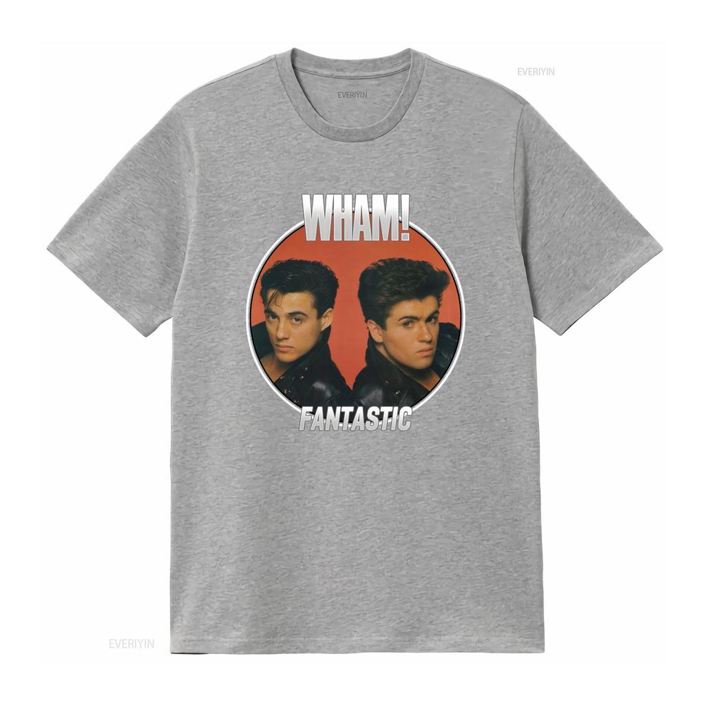Wham George Michael Fantastic Album Cover Art Mens T Shirt Pop Music Tour Merch  vintage Washed fashion Stylish Stretched