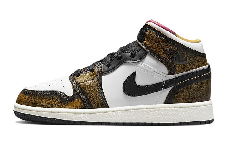 Jordan 1 Mid SE Orange Wear Away GS DQ8418-071 39