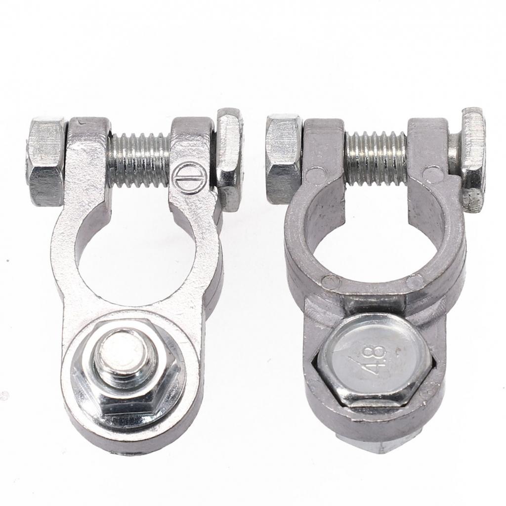 Terminal Clamp Accessories Aluminum Alloy Clamp Positive&Negative 1pair