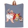 Throw Blanket Dog Man Dogman And Friend Micro Fleece Blanket Four Sizes Cartoon Portable Suitable For Sofa AntiPilling Blanket