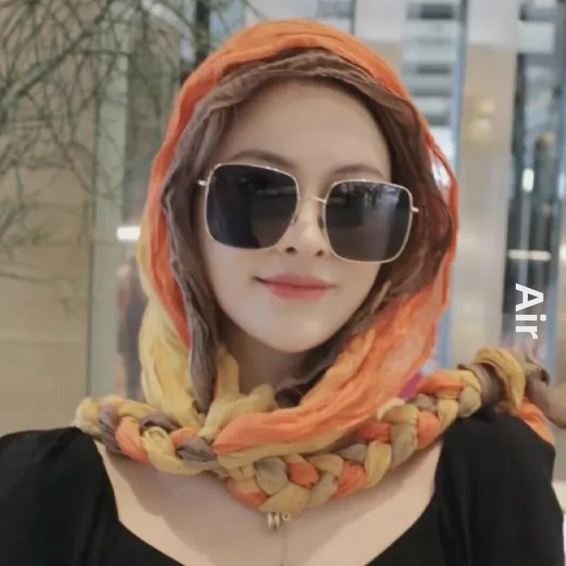 Batic Împletit țesut manual pentru fete - Guler de gât și bandă de cap la modă pentru toamnă/iarnă