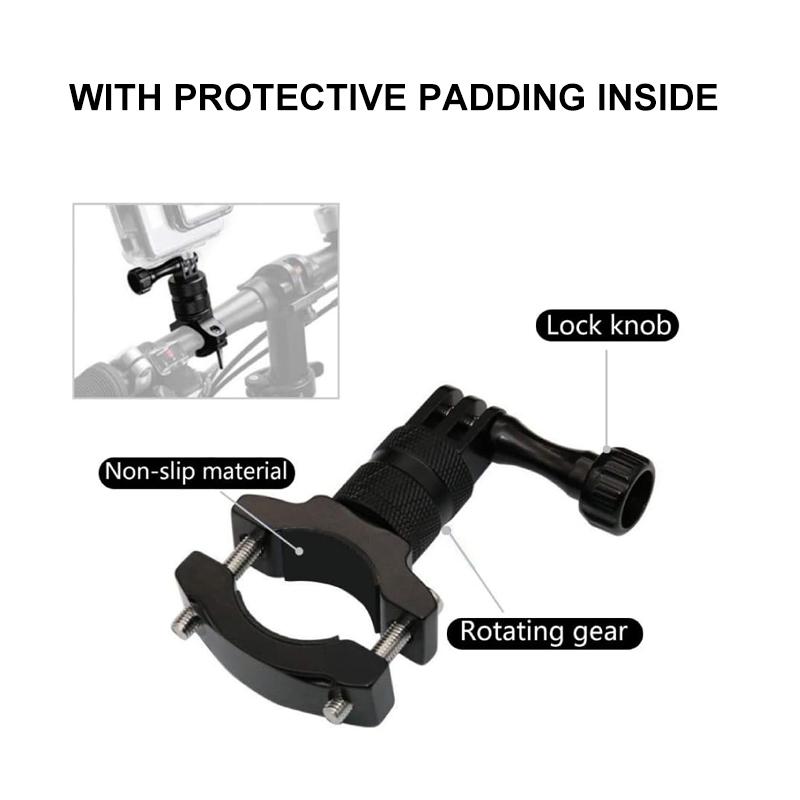 161° Aluminum Alloy Bike Stand for GoPro 11 11 11 11 9 8 DJI Osmo 161 Action 6 1Pro 1 1 Insta161 X1 X1 Action Camera Accessories