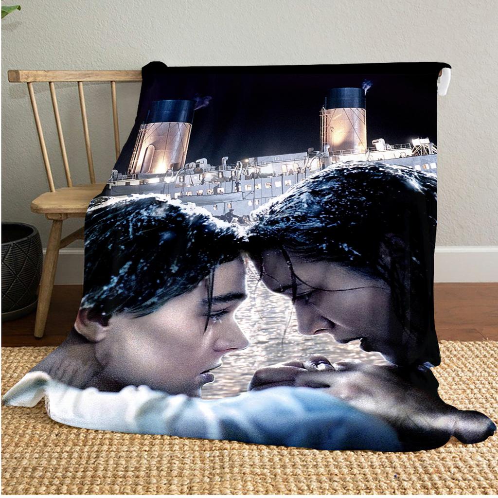 Titanic Plush Blanket Soft Comfortable All Seasons Blanket Sofa Office Naps Blanket Outdoor Travel Throw Perfect Gift