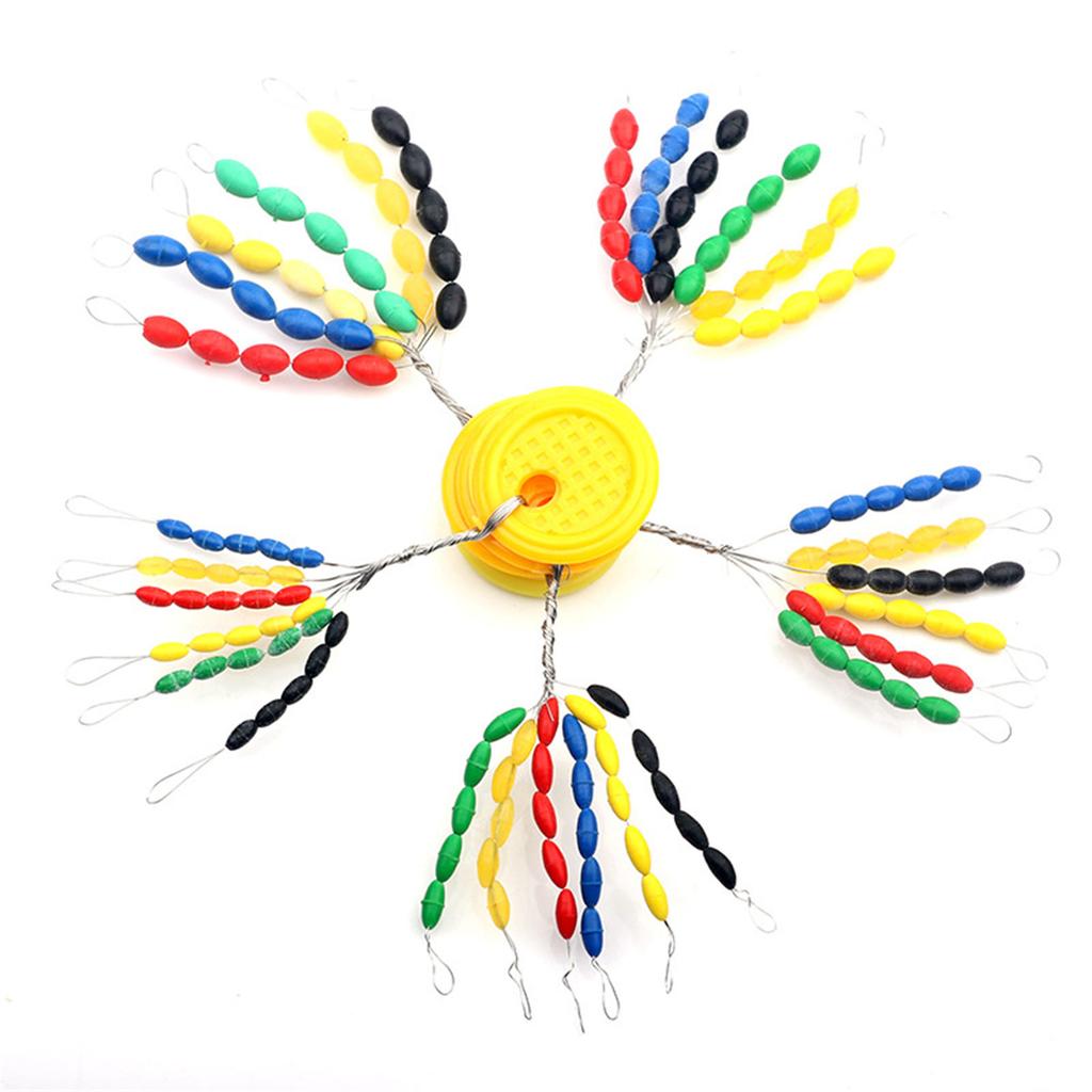 Space Beans Oval Fishing Float Bobber Stopper Fishing Float Bean Space Float Sinkers Stops Line Stoppers Beads