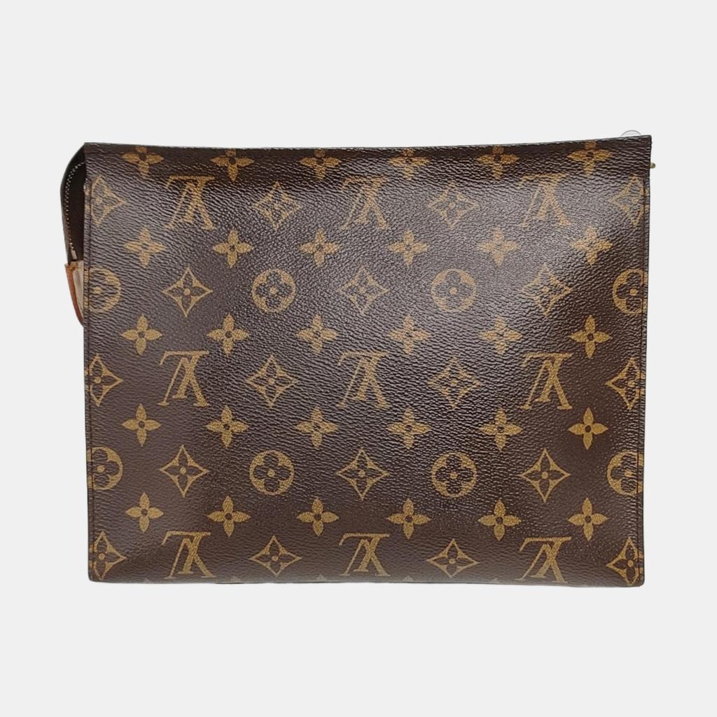 [Gebraucht] Kulturtasche 26 Klassisches Monogramm Canvas und Leder Waschtasche - Gut #Y1SEC4